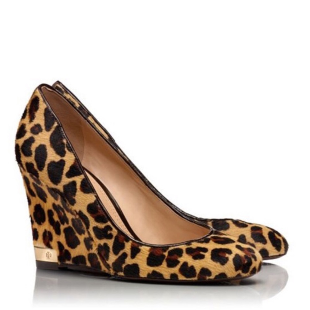 Tory Burch Leopard wedges